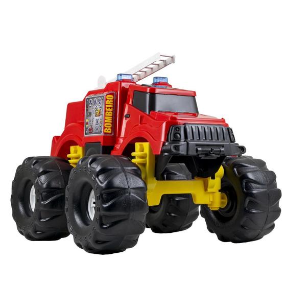 Imagem de Brinquedo Carrinho de Bombeiro Extreme Carro Caminhão Masculino Infantil Kendy