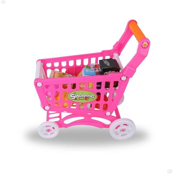 Imagem de Brinquedo Carrinho de Compras Rosa CBS0225 - Castela