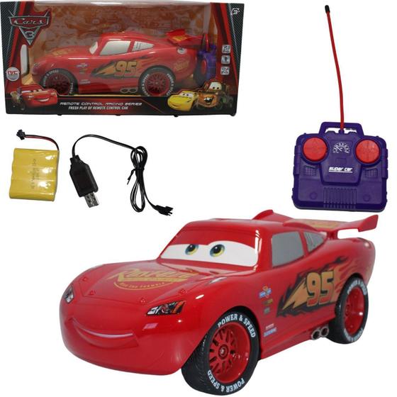 Imagem de Brinquedo Carrinho De Controle Relâmpago Mcqueen Grande 30Cm