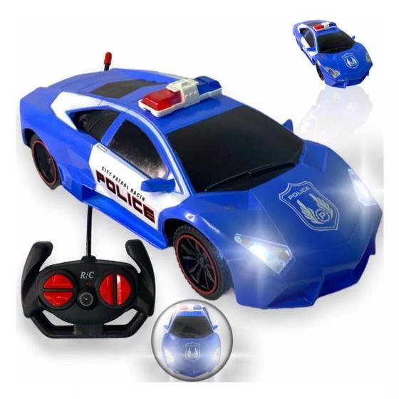 Imagem de Brinquedo Carrinho De Controle Remoto Policia com luzes