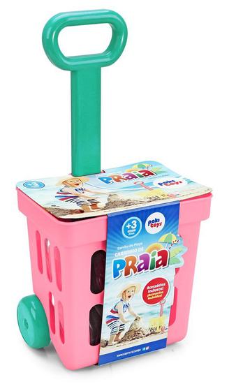 Imagem de Brinquedo Carrinho De Praia Infantil Com Acessórios Puxador