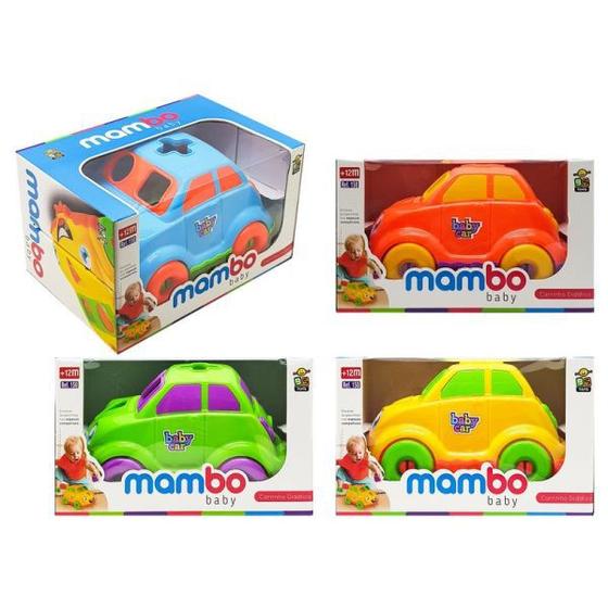 Imagem de Brinquedo Carrinho Didático Baby Car Colorido BS Toys Presentes Brincadeira de Criança Original