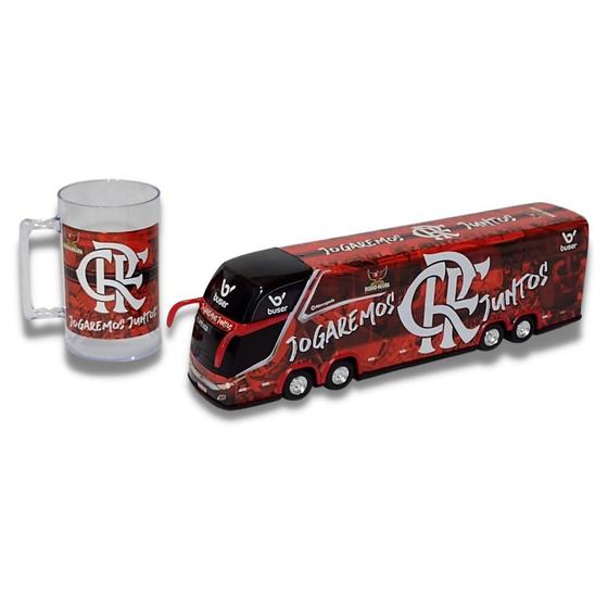 Imagem de Brinquedo Carrinho Em Miniatura Ônibus Do Flamengo + Caneca