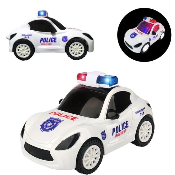 Imagem de Brinquedo Carrinho Policia Infantil Luz 3d Som Bate Volta