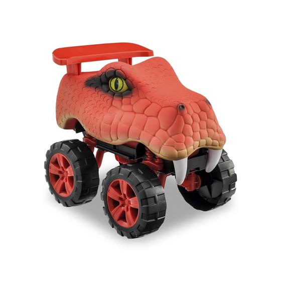 Brinquedo Carro Monstro Selvagem Cabeça De Cobra Com Rodas ...