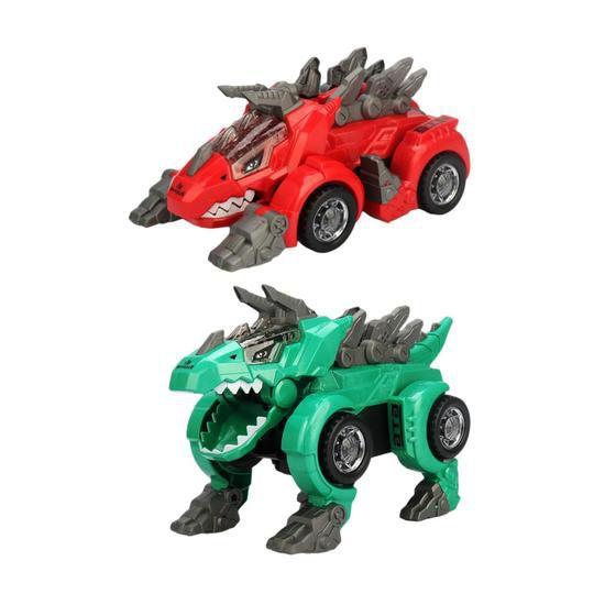 Imagem de Brinquedo Carro Robô Dinossauro Transformes Monstro Luz E Som.