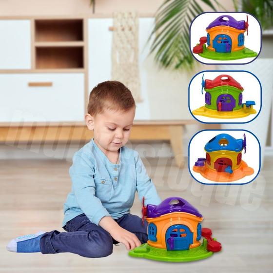 Imagem de Brinquedo Casinha Cogumelo Encantado - 3 Peças para Encaixar