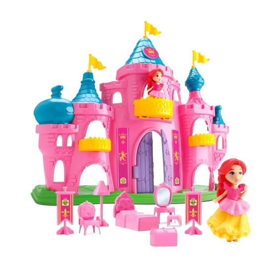 Brinquedo Castelo Rosa Com Boneca Princesa Judy Menina - Samba Toys ...