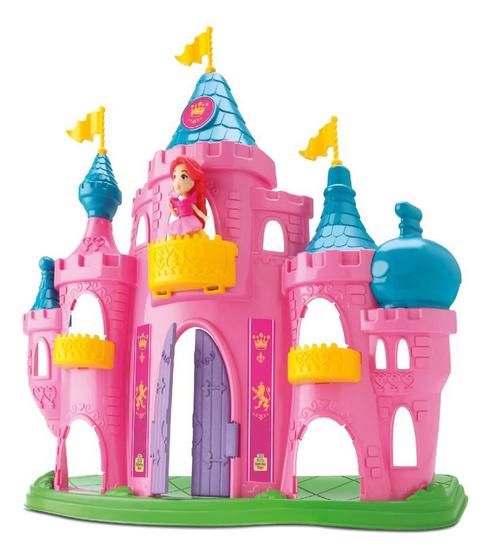 Imagem de Brinquedo Castelo Rosa Com Boneca Princesa Judy Menina -Samba Toys