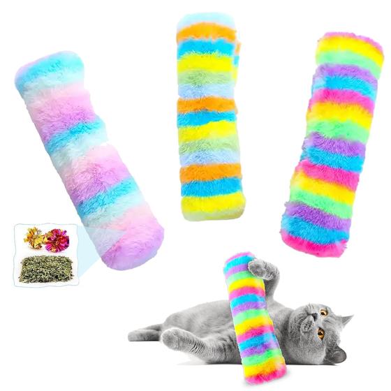 Imagem de Brinquedo Cat Kicker Here Kitty Kitty Rainbow 30cm - com Catnip e Crinkle