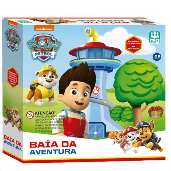 Imagem de Brinquedo Cenário Baía Da Aventura Patrulha Canina Infantil Criatividade Percepção Visual +3 Anos Nig Brinquedos - 0686