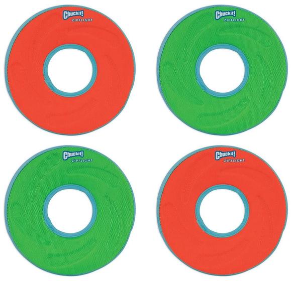 Imagem de Brinquedo Chuckit Zipflight Amphibious - Disco Voador para Cães (15cm) - Pacote com 4