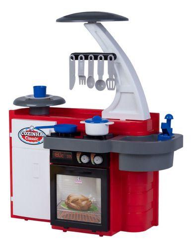 Imagem de Brinquedo Cozinha Classic Azul/Vermelho - Cotiplas