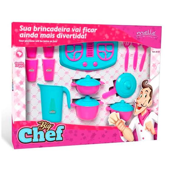 Imagem de Brinquedo Cozinha Super Big Chef C/fogão Panela Jarra Copos