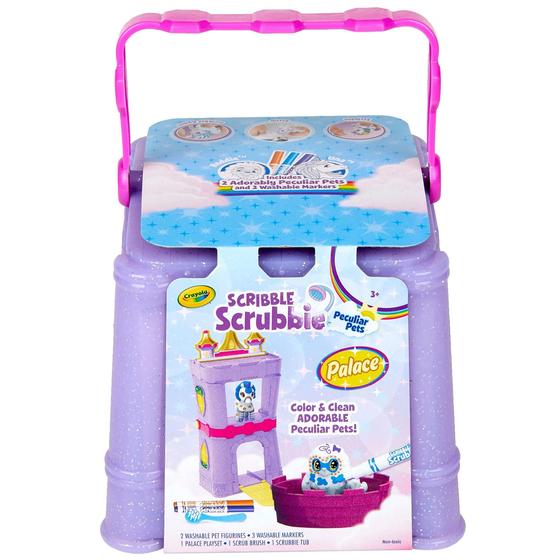 Imagem de Brinquedo Crayola Scribble Scrubbie Peculiar Pets Palace com Yeti e Unicórnio