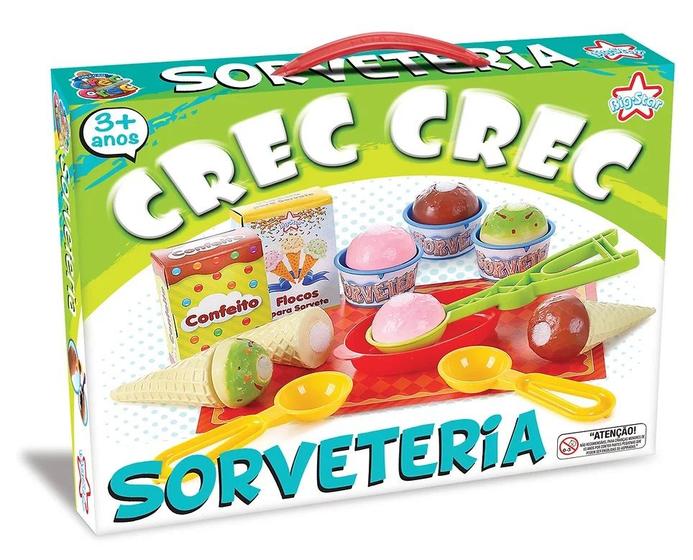 Brinquedo Crec Crec Sorveteria Com Tiras Autocolantes Infantil +3 anos ...