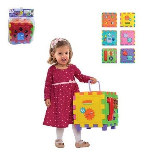 Brinquedo Cubo Didático Grande 6 Em 1 Mercotoys 417 Menor preço em Brinquedo Cubo Didático Grande 6 Em 1 Mercotoys 417