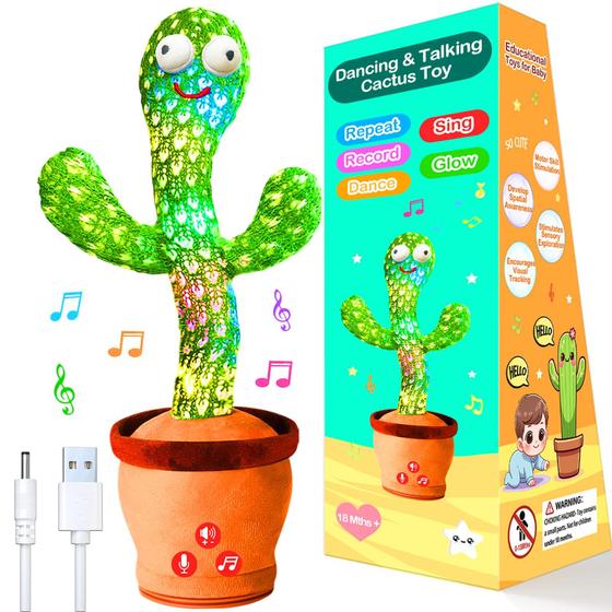 Imagem de Brinquedo Dancing Talking Cactus River Mill para bebê com controle de volume