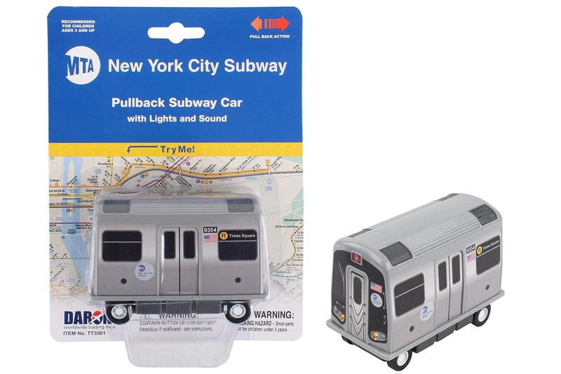 Imagem de Brinquedo Daron MTA Subway Pullback com Luz e Som - TT3501 Cinza