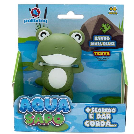 Imagem de Brinquedo de Banheiro Piscina Sapinho Boia na Água Puxa Corda Polibrinq