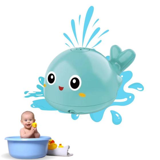 Imagem de Brinquedo De Banho Com Luzes E Água Baleia Sensor