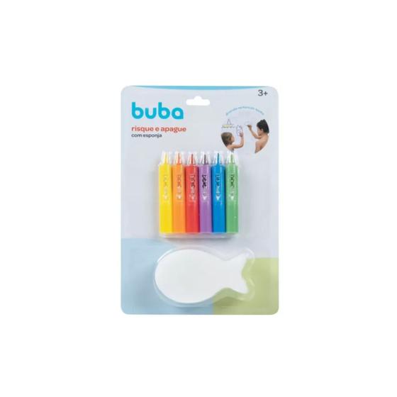 Imagem de Brinquedo de banho Risque e Apague com esponja - Buba