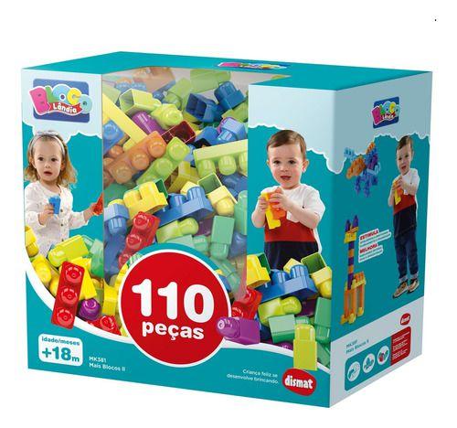 Imagem de Brinquedo De Bloco De Montar E Encaixar Blocolândia 110peças