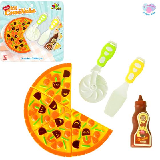 Imagem de Brinquedo de comidinha pizza infantil - art brink