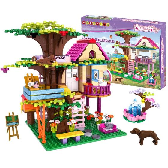 Imagem de Brinquedo de construção HOGOKIDS Tree House STEM 613PCS com fonte