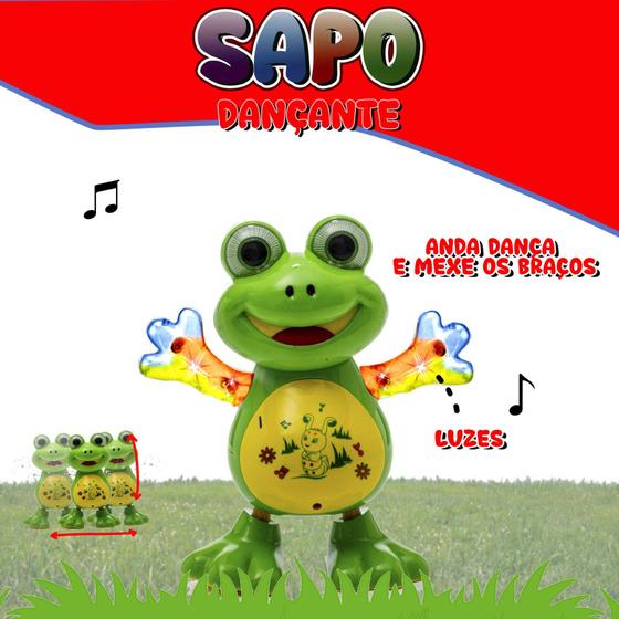 Imagem de Brinquedo De Criança Verde Dancing Sapo Toca Musica E Dança