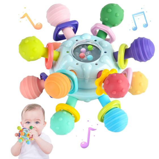 Imagem de Brinquedo de Dentição Blickwinken Baby Montessori - Chocalho para Bebês (0-18 Meses)