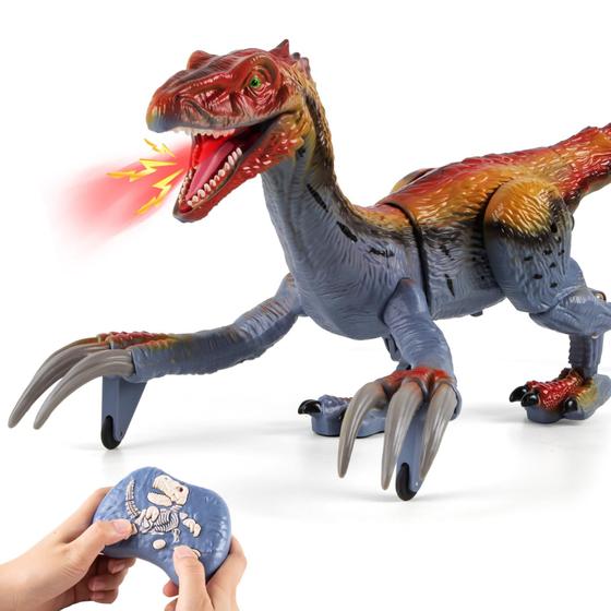 Imagem de Brinquedo de dinossauro com controle remoto Covsen Jurassic Therizinosaurus