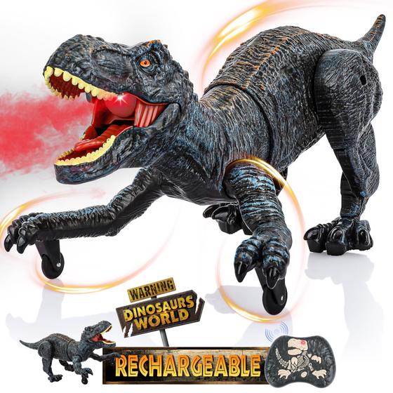 Imagem de Brinquedo de dinossauro com controle remoto Hot Bee T-Rex para crianças de 3 a 7 anos