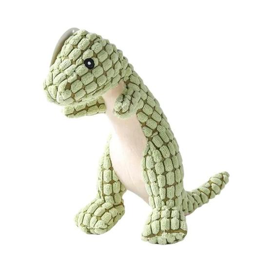 Imagem de Brinquedo de Dinossauro de Pelúcia para Cães e Gatos - Divertido e Educativo