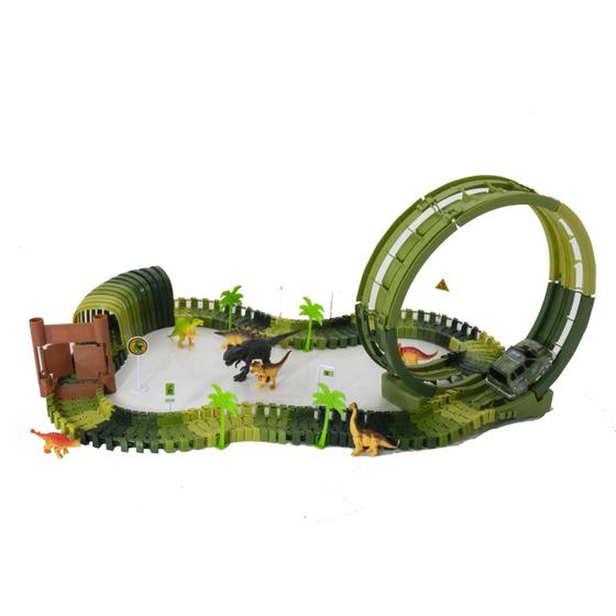 Imagem de Brinquedo De Dinossauro Pista De Corrida Com Looping 360