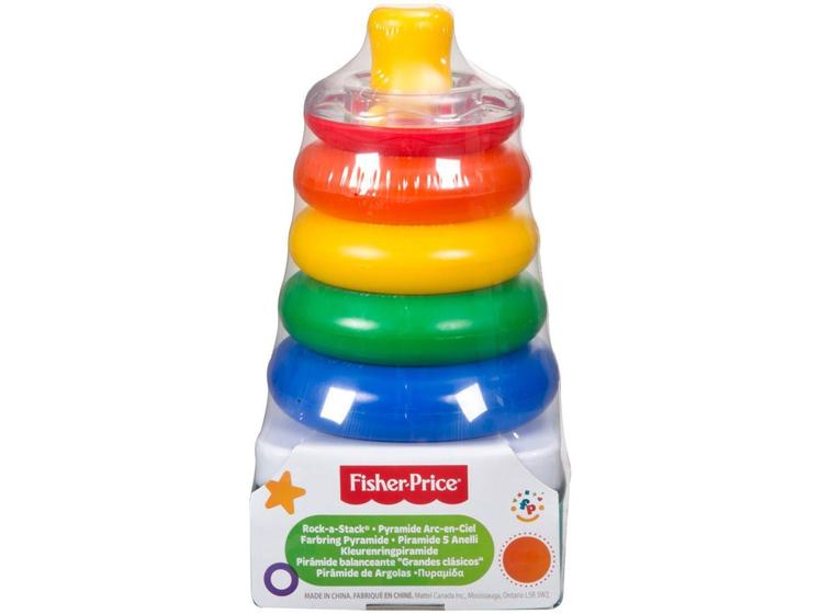 Imagem de Brinquedo de Empilhar Pirâmide de Argolas - Fisher-Price 6 Peças