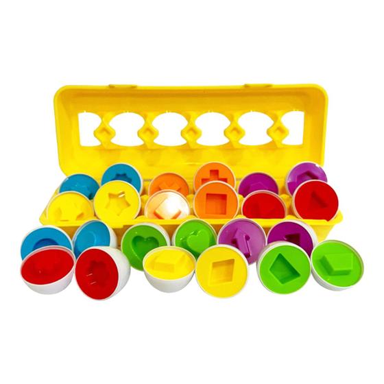 Imagem de Brinquedo de Encaixe Ovos de Formas e Cores - Polibrinq