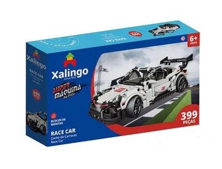 Imagem de Brinquedo De Encaixe SUPER MÁQUINA NA PISTA RACE CAR - 399 Peças  +De 6 Anos  Xalingo - 28521