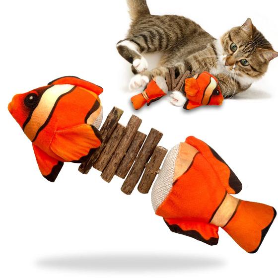 Imagem de Brinquedo de Erva-do-Gato Lepawit Fish - com Palitos de Silvervine
