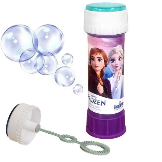 Imagem de Brinquedo de Fazer Bolhas de Sabão Infantil Anna Elsa Frozen