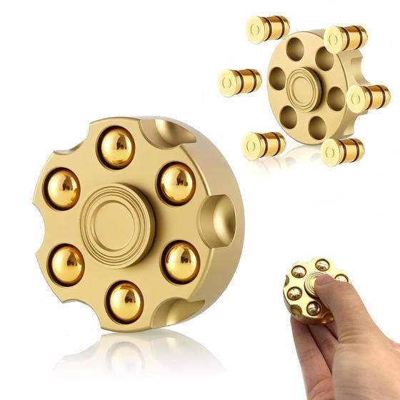 Imagem de Brinquedo de mesa Fidget Spinner Solis Convene, metal, latão (dourado)