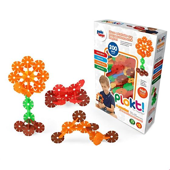 Imagem de Brinquedo de Montar e Encaixar Plukt, Plakt e Plokt Educativo Criativo para Criança