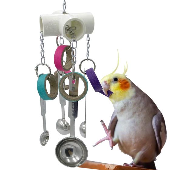 Imagem de Brinquedo de papagaio GILYGI Durable Bird Parrots Scoops and Bagel Toys