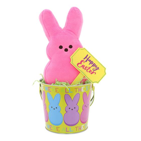 Imagem de Brinquedo de pelúcia Animal Adventure Easter Soft Peeps em balde de lata