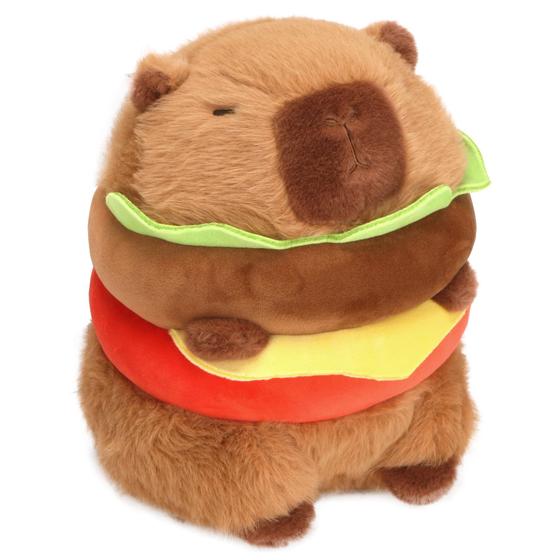 Imagem de Brinquedo de pelúcia CHDBLOCK Hamburger Capybara de 24 cm