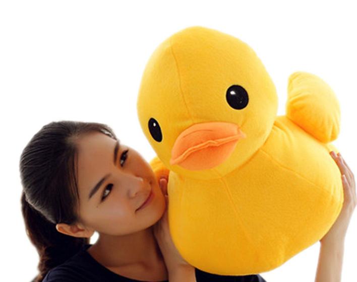 Imagem de Brinquedo de pelúcia com pato amarelo de 50 cm para aniversário de crianças