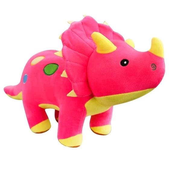 Imagem de Brinquedo de Pelúcia Dinossauro - Triceratops e Stegossauro Grandes para Crianças