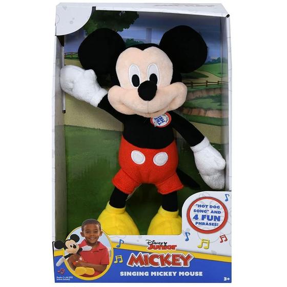 Imagem de Brinquedo de pelúcia Disney Mickey 'Hot Dog Song' cantando 30 cm