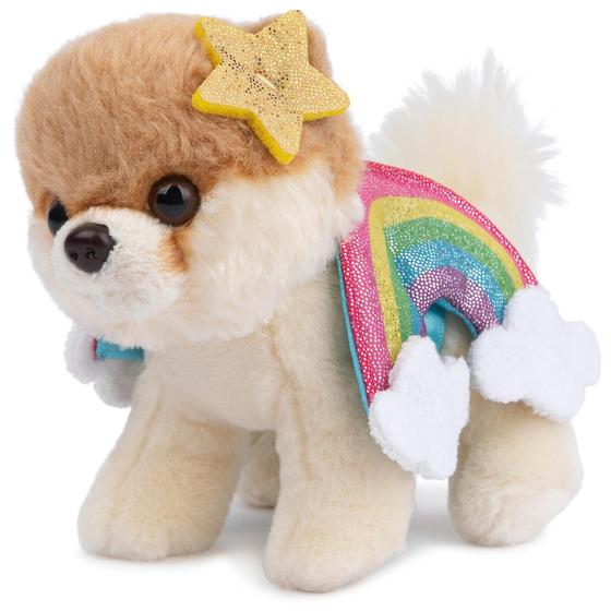 Imagem de Brinquedo de pelúcia GUND Boo Rainbow Pomeranian Dog 5" por mais de 1 ano