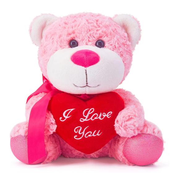 Imagem de Brinquedo de pelúcia IKASA Teddy Bear Holding Heart 28cm